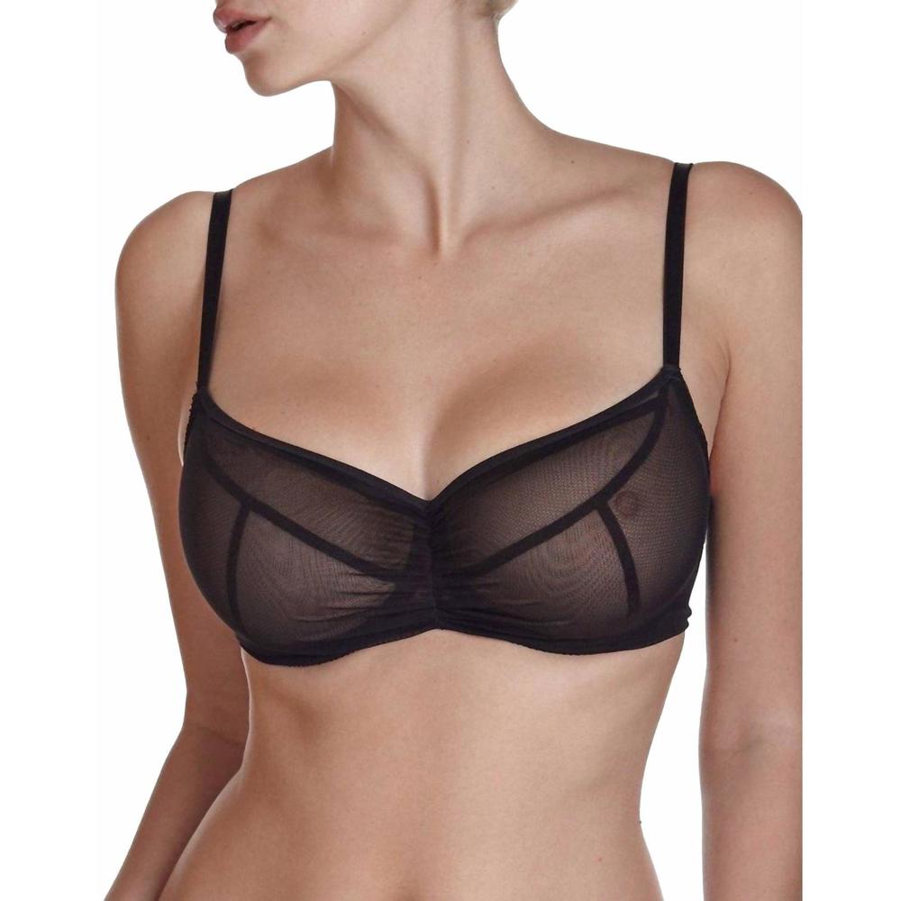 NEW AJOUR long soft bra in black